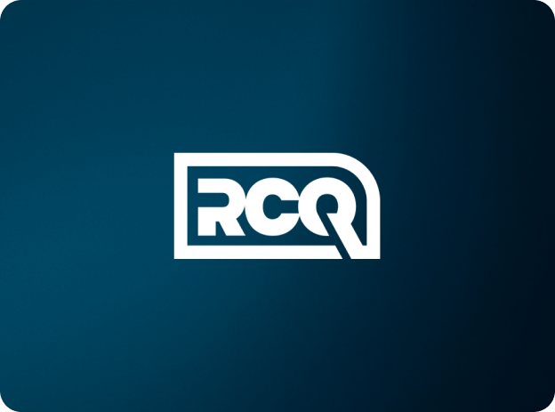 Stylized logo with letters RCQ